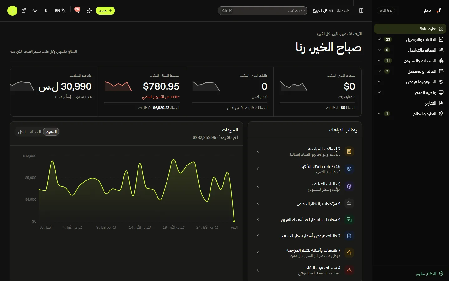 الوضع الداكن